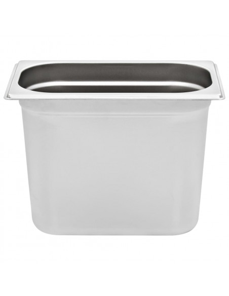 Contenitori Gastronorm 4 pz GN 1/4 200 mm in Acciaio Inox