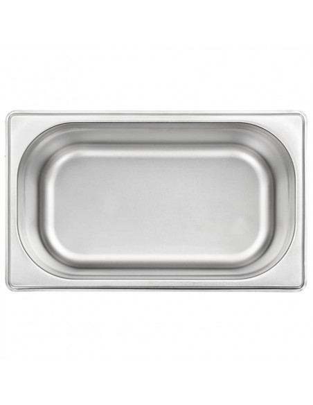 Contenitori Gastronorm 8 pz GN 1/4 100 mm in Acciaio Inox
