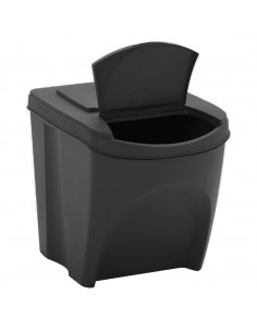 Contenitori Impilabili per Rifiuti 3pz Grigio 75L Polipropilene