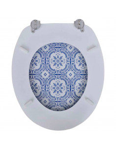 Coperchio da Toilette in MDF con Design Porcellana