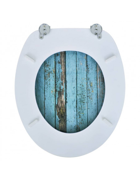 Coperchio da Toilette in MDF con Modello Legno Invecchiato