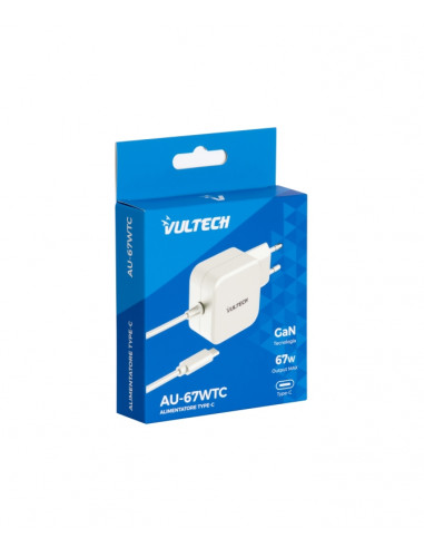 Vultech Alimentatore Universale TYPE-C 67W- Tecnologia GaN