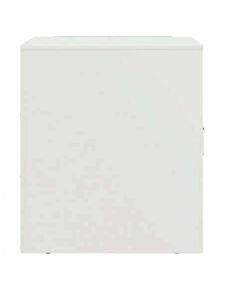 Comodino Bianco 34,5x39x44 cm in Acciaio