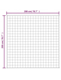 Coperta Ponderata Crema Chiaro 200x200 cm 13 kg Tessuto