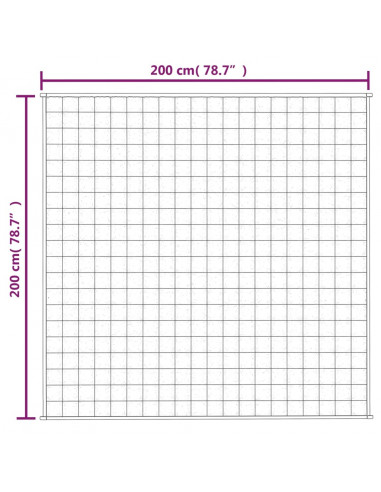 Coperta Ponderata Crema Chiaro 200x200 cm 13 kg Tessuto