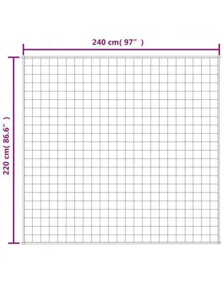 Coperta Ponderata Crema Chiaro 220x240 cm 15 kg Tessuto