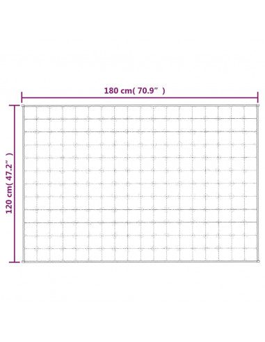 Coperta Ponderata Grigia 120 x 180 cm 5 kg Tessuto
