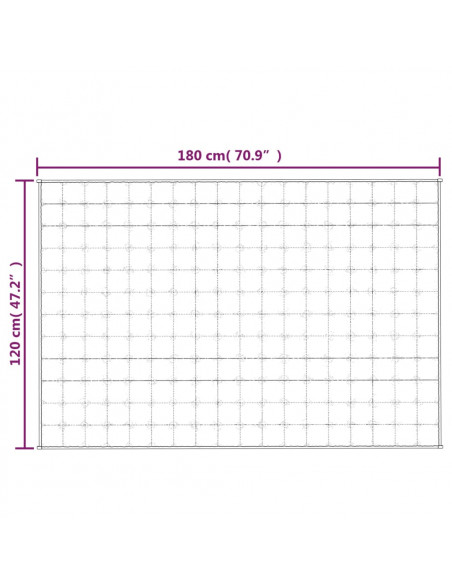 Coperta Ponderata Grigia 120 x 180 cm 5 kg Tessuto
