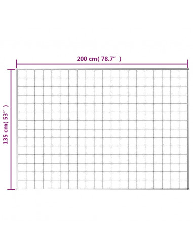 Coperta Ponderata Grigia 135x200 cm 10 kg Tessuto