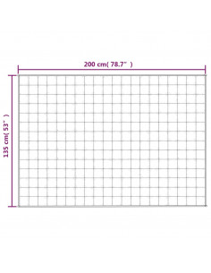 Coperta Ponderata Grigia 135x200 cm 6 kg Tessuto