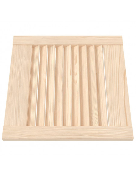 Ante con Design a Lamelle 2 pz 39,5x39,4 cm in Legno di Pino