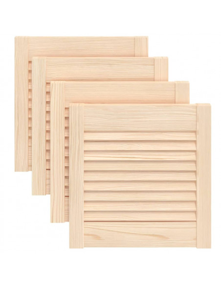 Ante con Design a Lamelle 4 pz 39,5x39,4 cm in Legno di Pino