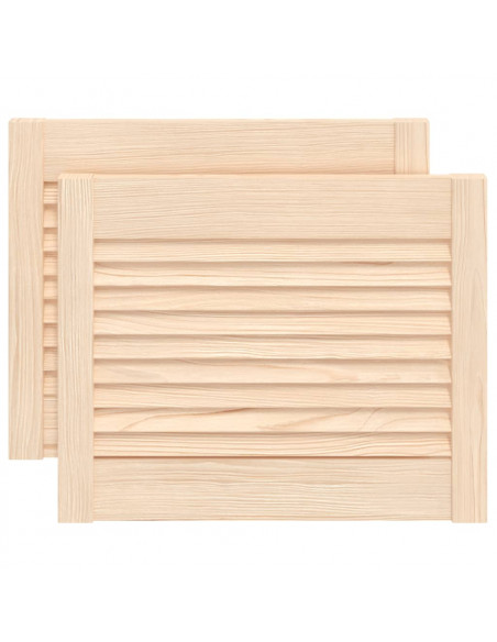 Ante con Design a Lamelle 2 pz 39,5x49,4 cm in Legno di Pino