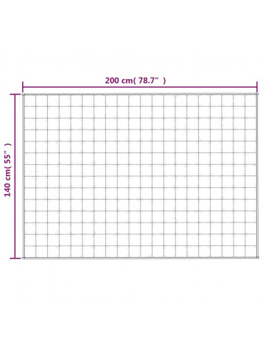 Coperta Ponderata Grigia 140x200 cm 10 kg Tessuto