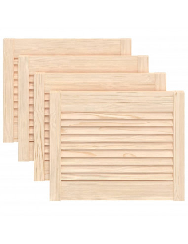 Ante con Design a Lamelle 4 pz 39,5x49,4 cm in Legno di Pino
