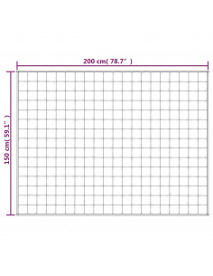 Coperta Ponderata Grigia 150x200 cm 11 kg Tessuto