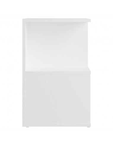 Comodini 2 pz Bianchi 35x35x55 cm in Legno Multistrato