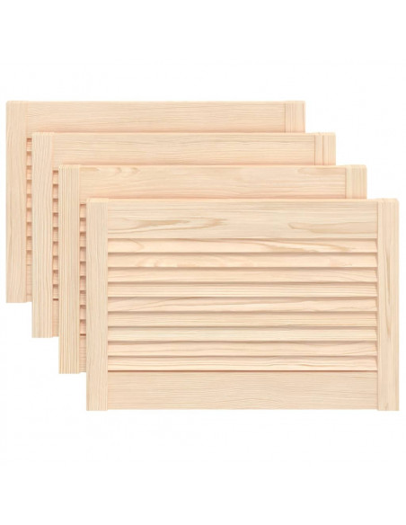 Ante con Design a Lamelle 4 pz 39,5x59,4 cm in Legno di Pino