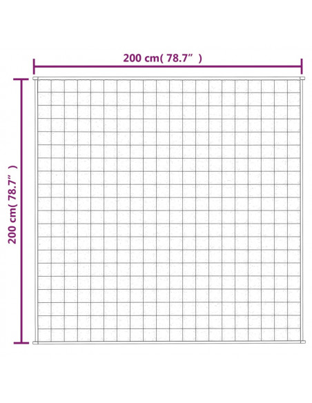 Coperta Ponderata Grigia 200x200 cm 13 kg Tessuto