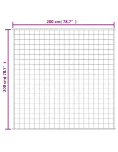 Coperta Ponderata Grigia 200x200 cm 9 kg Tessuto