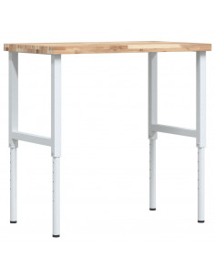 Banco Lavoro 100x60x(73-99,5) cm Legno di Acacia Rettangolare 2