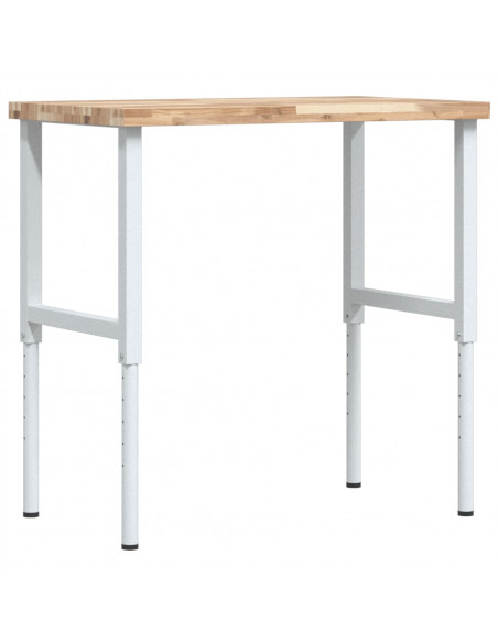 Banco Lavoro 100x60x(73-99,5) cm Legno di Acacia Rettangolare