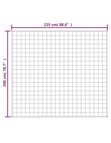 Coperta Ponderata Grigia 200x225 cm 13 kg Tessuto