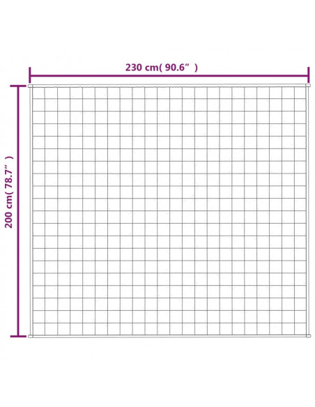 Coperta Ponderata Grigia 200x230 cm 13 kg Tessuto