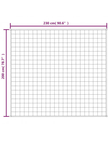 Coperta Ponderata Grigia 200x230 cm 13 kg Tessuto