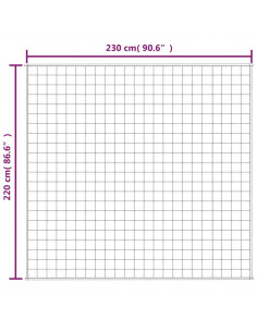 Coperta Ponderata Grigia 220x230 cm 11 kg Tessuto