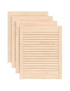Ante con Design a Lamelle 4 pz 61,5x49,4 cm in Legno di Pino 2