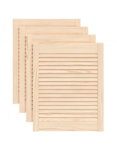 Ante con Design a Lamelle 4 pz 61,5x49,4 cm in Legno di Pino