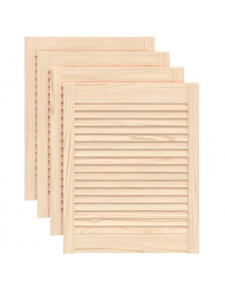 Ante con Design a Lamelle 4 pz 61,5x49,4 cm in Legno di Pino