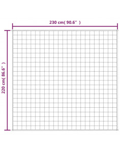 Coperta Ponderata Grigia 220x230 cm 15 kg Tessuto