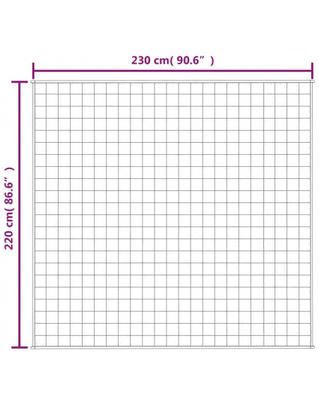 Coperta Ponderata Grigia 220x230 cm 15 kg Tessuto