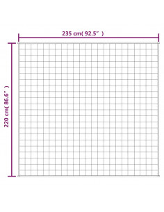 Coperta Ponderata Grigia 220x235 cm 11 kg Tessuto