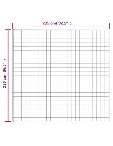 Coperta Ponderata Grigia 220x235 cm 11 kg Tessuto