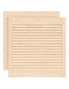Ante con Design a Lamelle 2 pz 61,5x59,4 cm in Legno di Pino 2