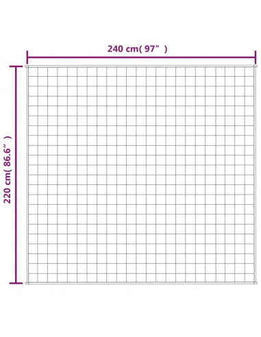 Coperta Ponderata Grigia 220x240 cm 11 kg Tessuto