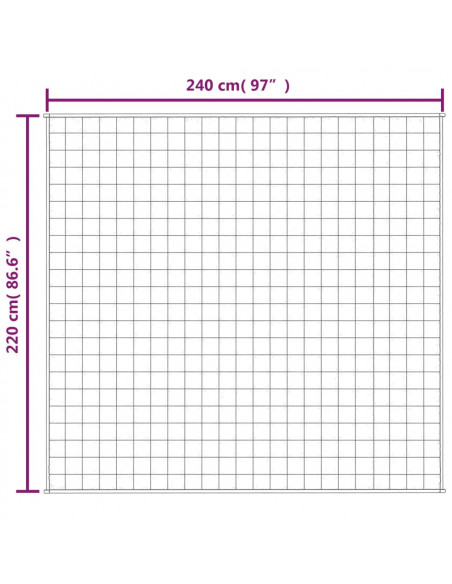 Coperta Ponderata Grigia 220x240 cm 11 kg Tessuto