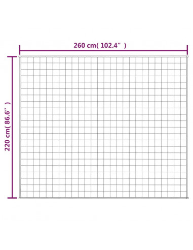 Coperta Ponderata Grigia 220x260 cm 11 kg Tessuto