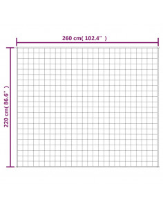 Coperta Ponderata Grigia 220x260 cm 15 kg Tessuto