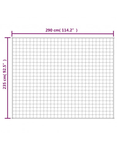 Coperta Ponderata Grigia 235x290 cm 11 kg Tessuto