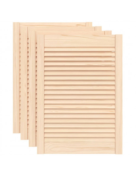Ante con Design a Lamelle 4 pz 69x49,4 cm in Legno di Pino