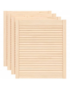 Ante con Design a Lamelle 4 pz 69x59,4 cm in Legno di Pino 2
