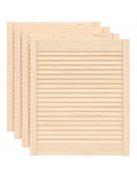 Ante con Design a Lamelle 4 pz 69x59,4 cm in Legno di Pino