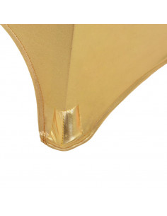 Copertura Elastica per Tavolo 2 pz 60 cm Oro