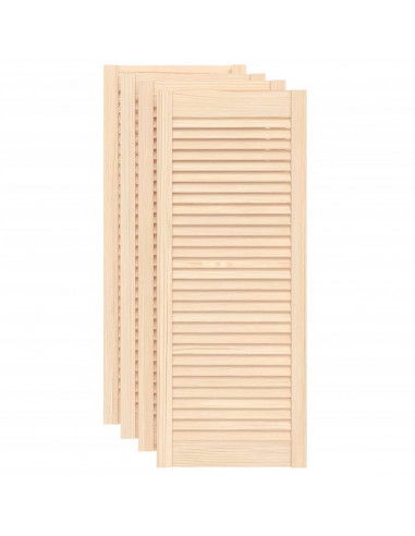 Ante con Design a Lamelle 4 pz 99,3x39,4 cm in Legno di Pino