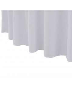 Copertura Elastica per Tavolo con Gonna 2 pz 150x74 cm Bianco