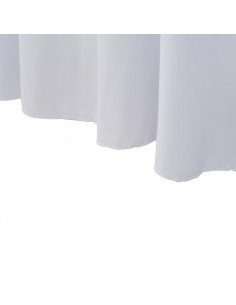Copertura Elastica per Tavolo con Gonna 2pz 120x6,5x74cm Bianco